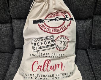 Personalized Christmas Sack: Festive Xmas Mail Sack