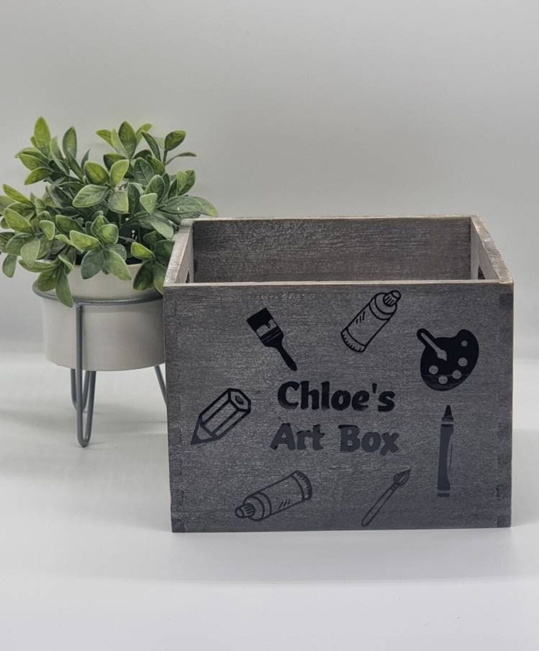 Personalised Wooden Art Box Perfect for Storing Accessories. Etsy UK
