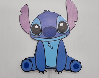 Stitch cake topper with stick