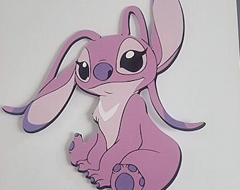 Stitch Angel cake topper with stick