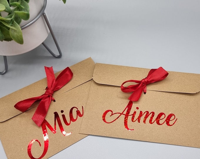 Personalised Christmas Money Envelopes Etsy UK
