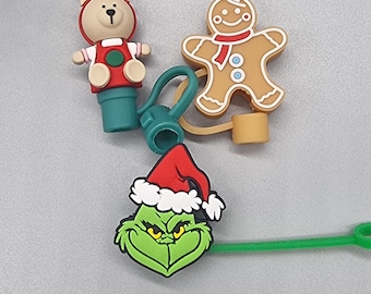 Christmas themed straw toppers!