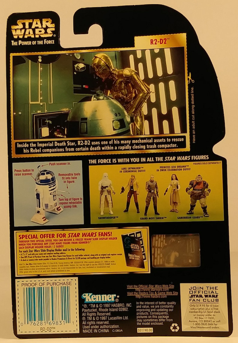 Scomp R2 D2 Star Wars the Power of the Force R2-D2 Freeze Frame 1997 - Etsy
