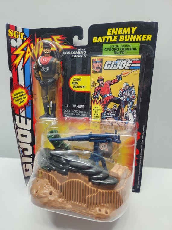 GI Joe Sgt. Savage Enemy Battle Bunker Cyborg General Blitz 1994