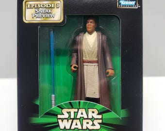 Star Wars Mace Windu POTF Episode 1 Sneak Preview Mail Away Hasbro 1998 Rare