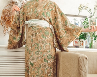 Emerald Starlight 80s Vintage Kimono