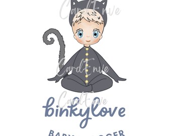 Een schattig Baby Boutique Business-logo Premade direct bewerkbaar met de hand getekend
