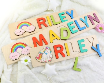 Personalized Name Puzzle | Christmas Gift For Girls | Christmas Gift For Boys | Baby Name Puzzle | Gift for Toddler | Baby Shower Gift