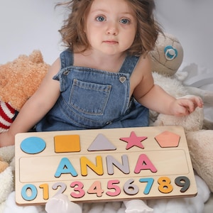 Children Gift, Kids Toy, Montessori Gifts, Toddler Gift for Christmas, Baby Toy Puzzle, Wooden Personalized Gift for Kids