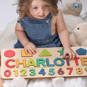 Wooden Name Puzzle | Gift for Kids | Name Puzzles for Toddlers | Montessori Baby Toys | First Birthday Gift | Baby Shower Gift