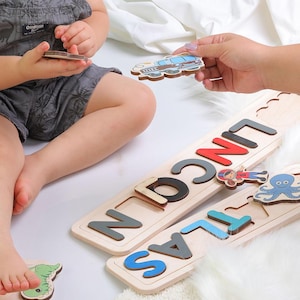 Personalized Baby Girl Gift, Baby Baby Shower Gift, Personalized Wooden Name Puzzle, New Baby Gift, Christmas Gift for Kids