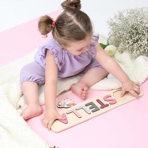 Name puzzle |  Name Puzzles for Toddlers | Baby Gift | Name Puzzle Baby | Wooden Name Puzzle | Baby Name Nuzzle | Personalized Name Puzzle