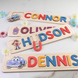 Gift for Baby Boy | Wooden Name Puzzle by Playwood Name Puzzle | Toddler Toys | Baby Gifts | Gift for Kids | Christmas Present