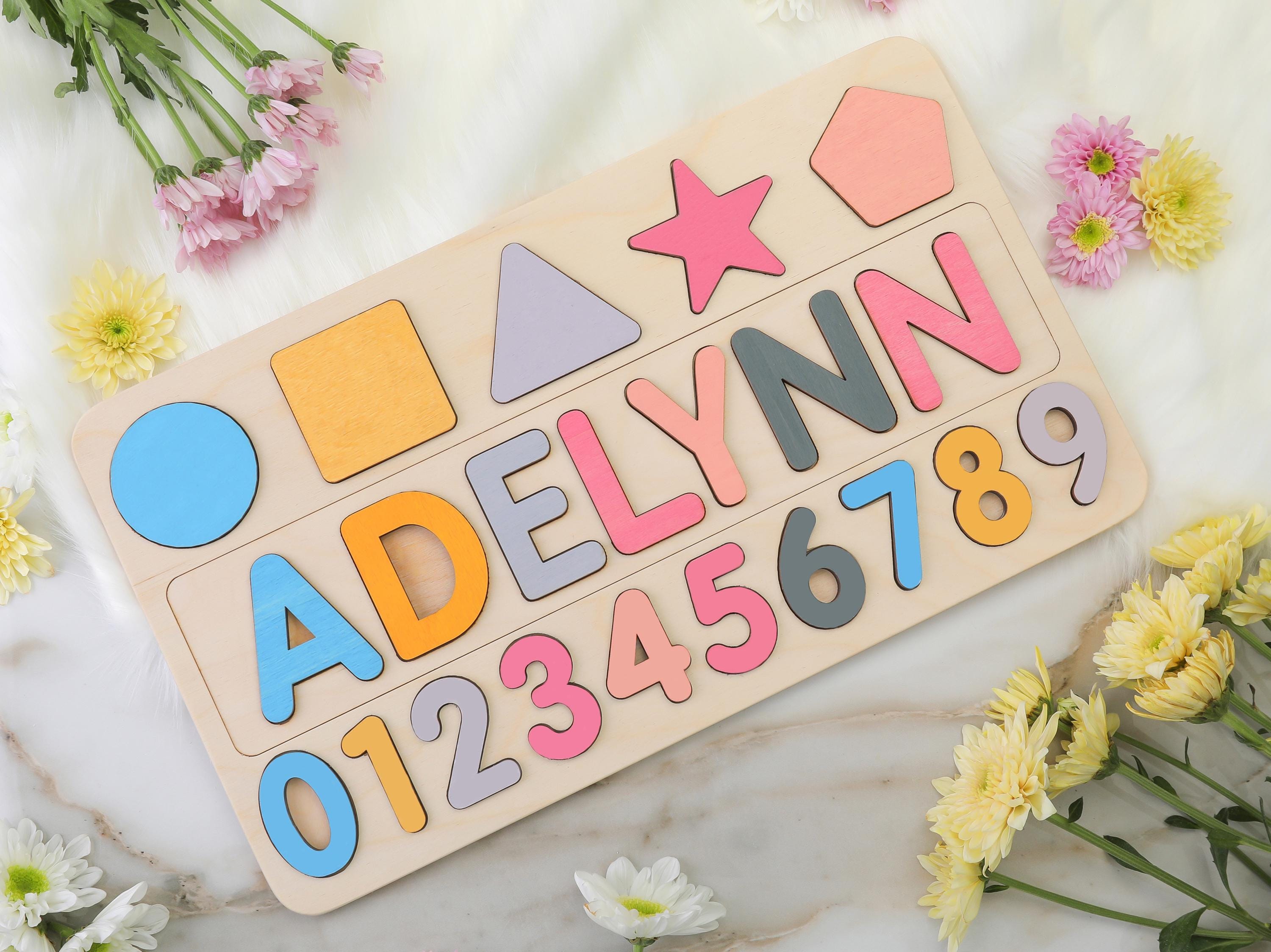 Name Frame Toy Personalized Name Puzzle With Shapes | Baby, Toddler, Kids Toys ...