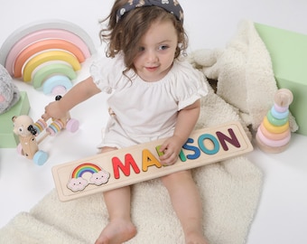 Customized Name Puzzle - Montessori Toys for Child - Baby Gift and Nursery Décor - Best Christmas Gift for Baby