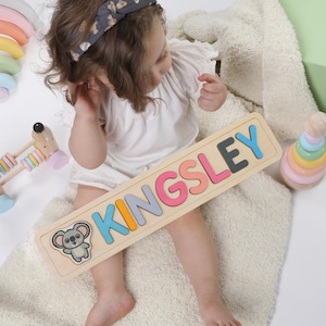 Wooden Name Puzzle by Playwood Name Puzzle | Toddler Toys | Baby Gifts | Gift for Kids | Toddler Gift | Kids Birthday Gift | 1st Birthday