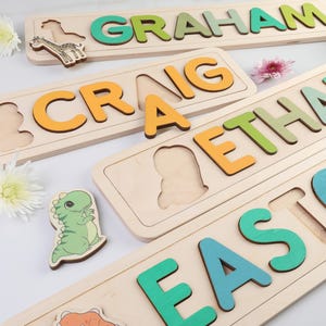 Personalized Toy Gifts, Puzzle Piece Names, Custom Wooden Baby Name Puzzle for Toddlers, Baby Keepsake, Best Baby Gift, Toys for 18 Months