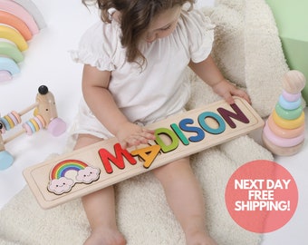 Customized Name Puzzle - Montessori Toys for Child - Baby Gift and Nursery Décor - Best Christmas Gift for Baby