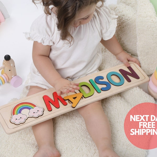 Customized Name Puzzle - Montessori Toys for Child - Baby Gift and Nursery Décor - Best Christmas Gift for Baby