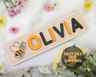 Custom Name Puzzle, Baby Gift Ideas, Montessori Toys for Child, Baby Gift and Nursery Décor, Best Christmas Gift for Baby