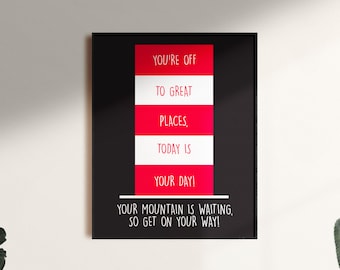 The Cat in the Hat - Dr Seuss - Printable Nursery Poster Art