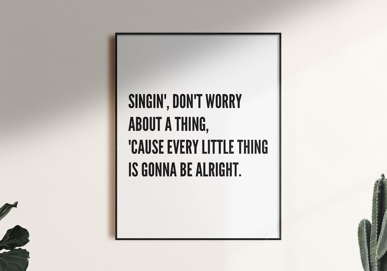 Printable Bob Marley Poster - 3 Little Birds - 