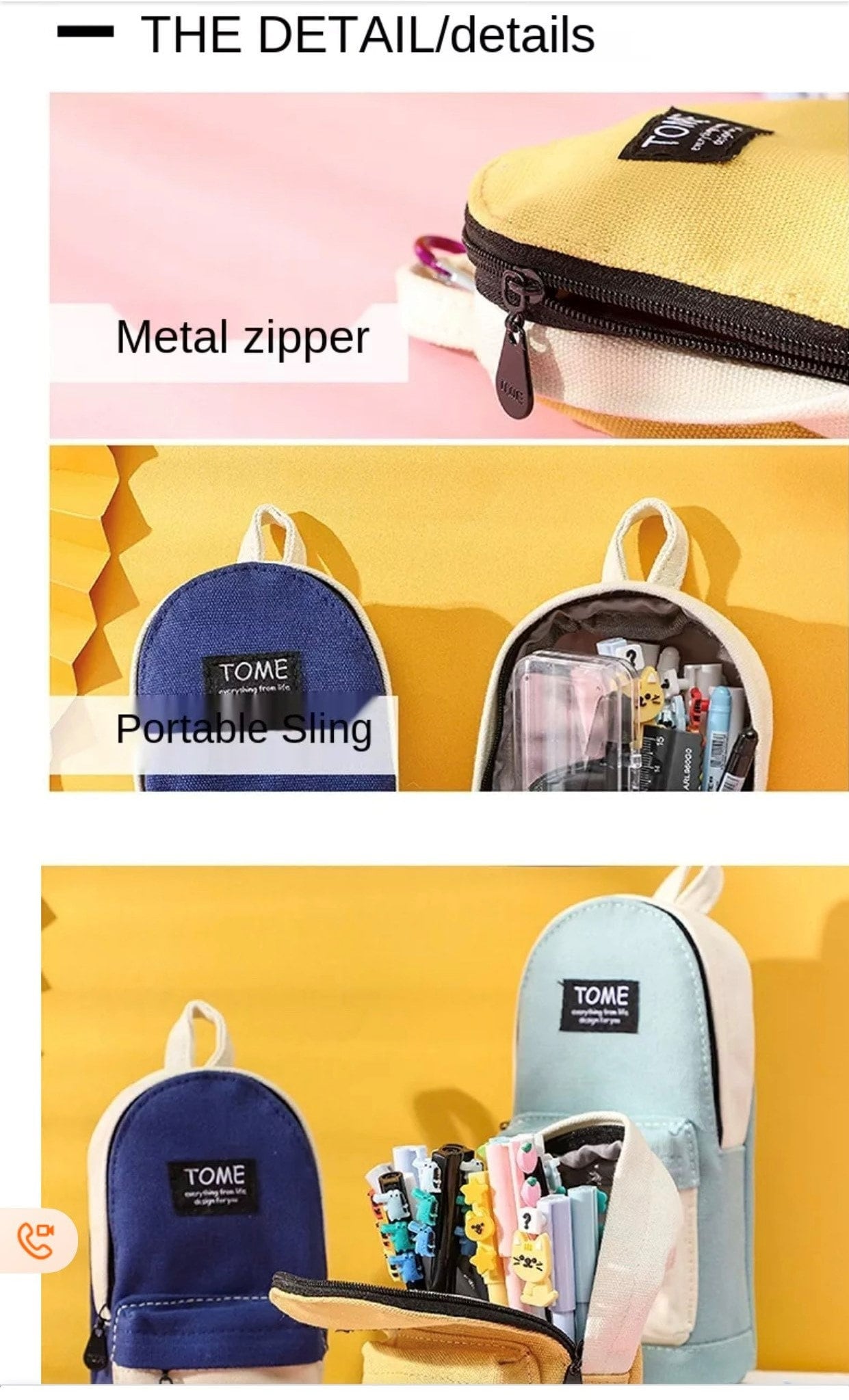 Canvas Pencil Case Backpack Shape Pencil Case Etsy