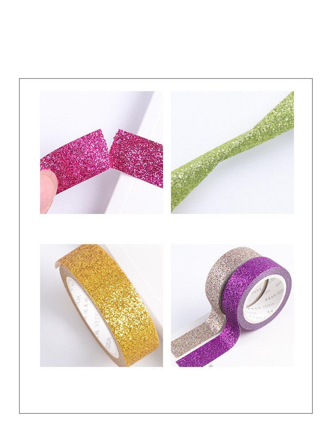 Glitter Washi Tape Set de 12 rouleaux Etsy