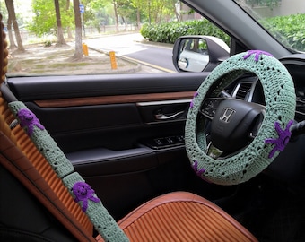 Car Steering Wheel Cover,Crochet Animal Steering Wheel,Octopus Steering Wheel,Cute Women Steering Wheel Cover,Christmas gift,Halloween gift