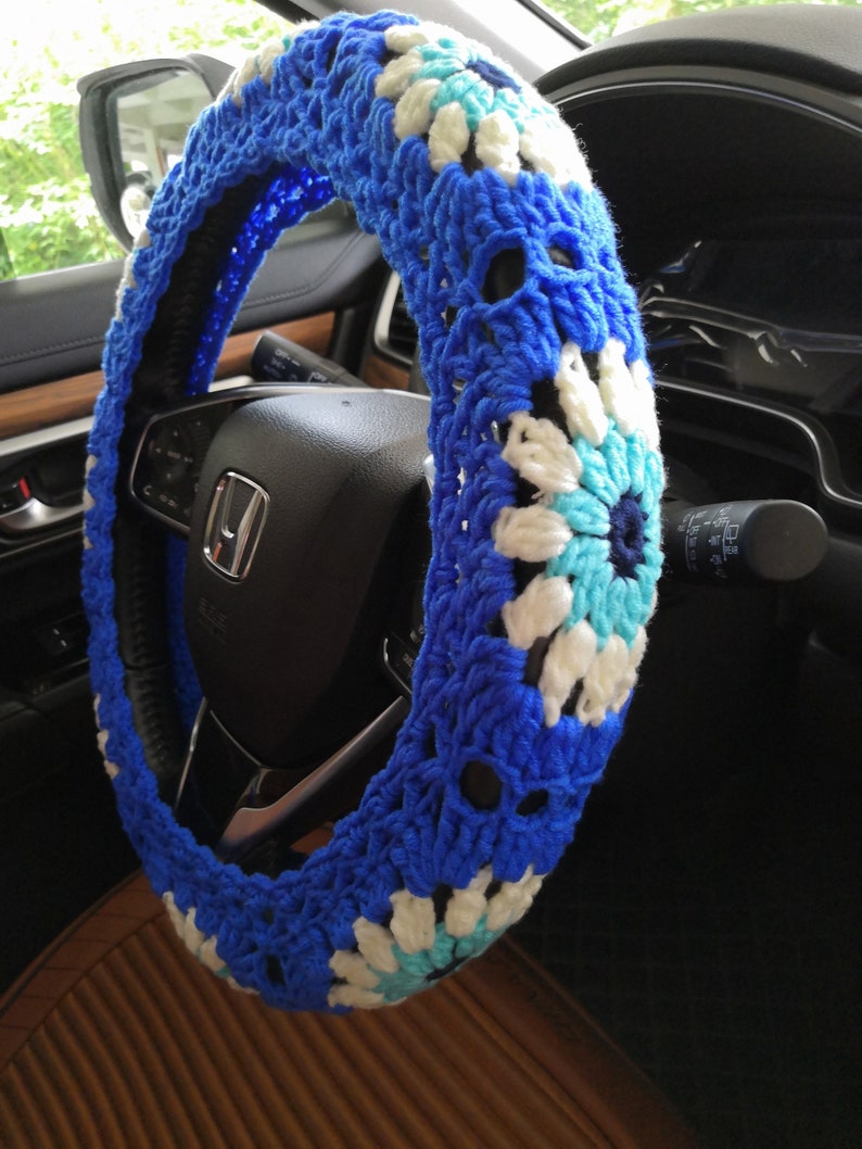 Evil Eye Steering Wheel Cover,Steer Wheel ,Crochet Steering Wheel Cover,Seat Belt Cover,Women car accessories,Steering Wheel Cover Crochet image 5