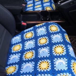 Buy Car Seat Cover,crochet Seat Covers,rainbow Granny Square Steering Wheel Cover  Seat Cover Headrest Covers Car Accessories,car Interior Design Online in  India 