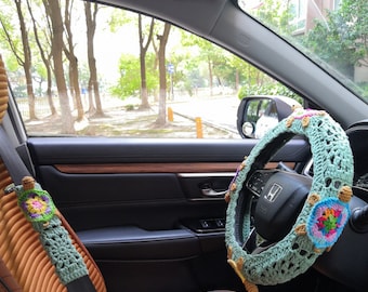 Car Steering Wheel Cover,Crochet 3D sea turtle Steering Wheel Cover For Women,Cute Steering Wheel Cover,Animal Steering Wheel,Halloween gift