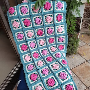 Granny Square Blanket, Crochet Blanket, House Warming Gift, Throw, Handmade Blanket, Home Hecor ,Crochet Granny Square Blanket ,Gift For Her