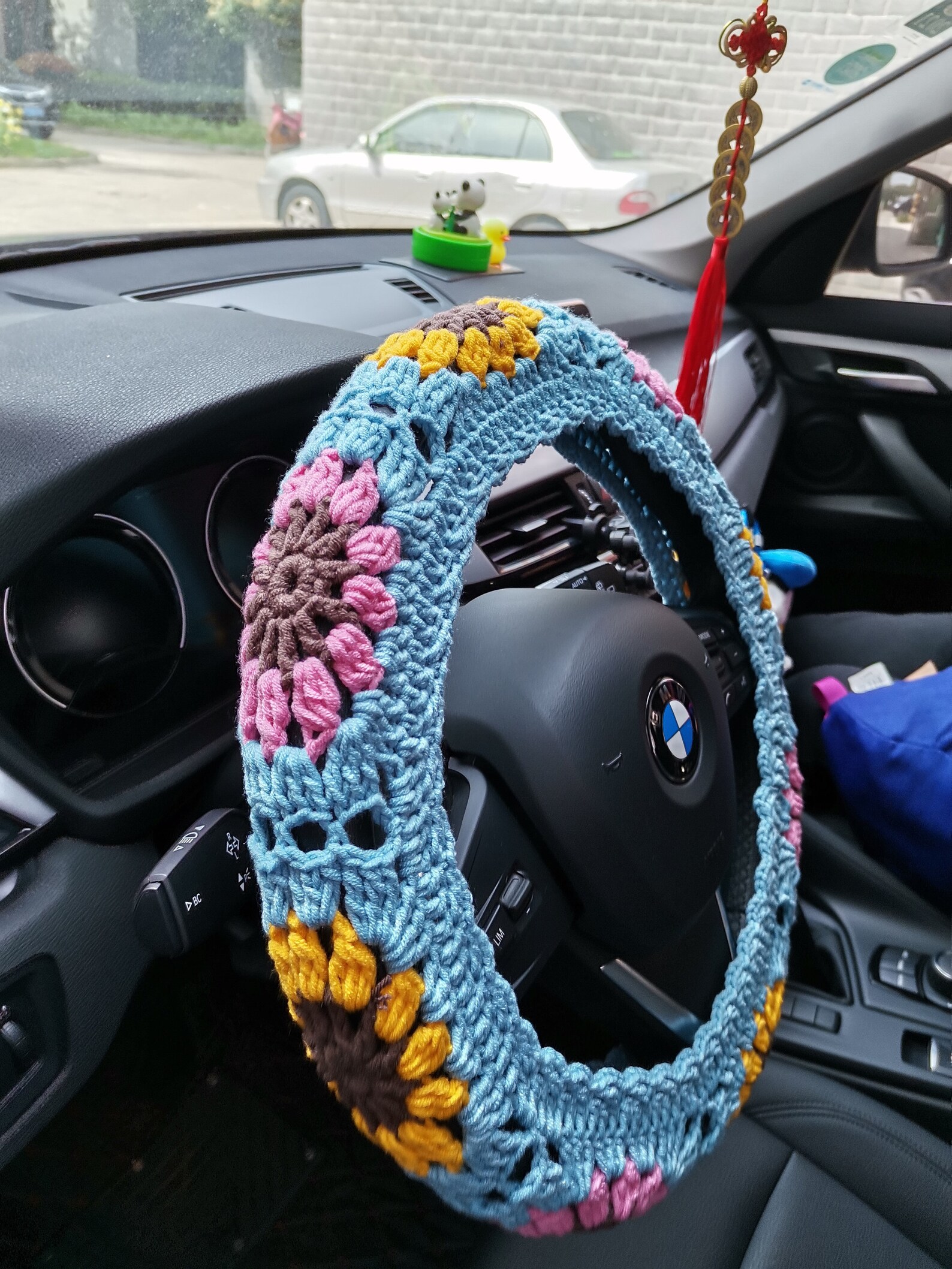 Sunflower Crochet Steering Wheel CoverCrochet steering wheel Etsy
