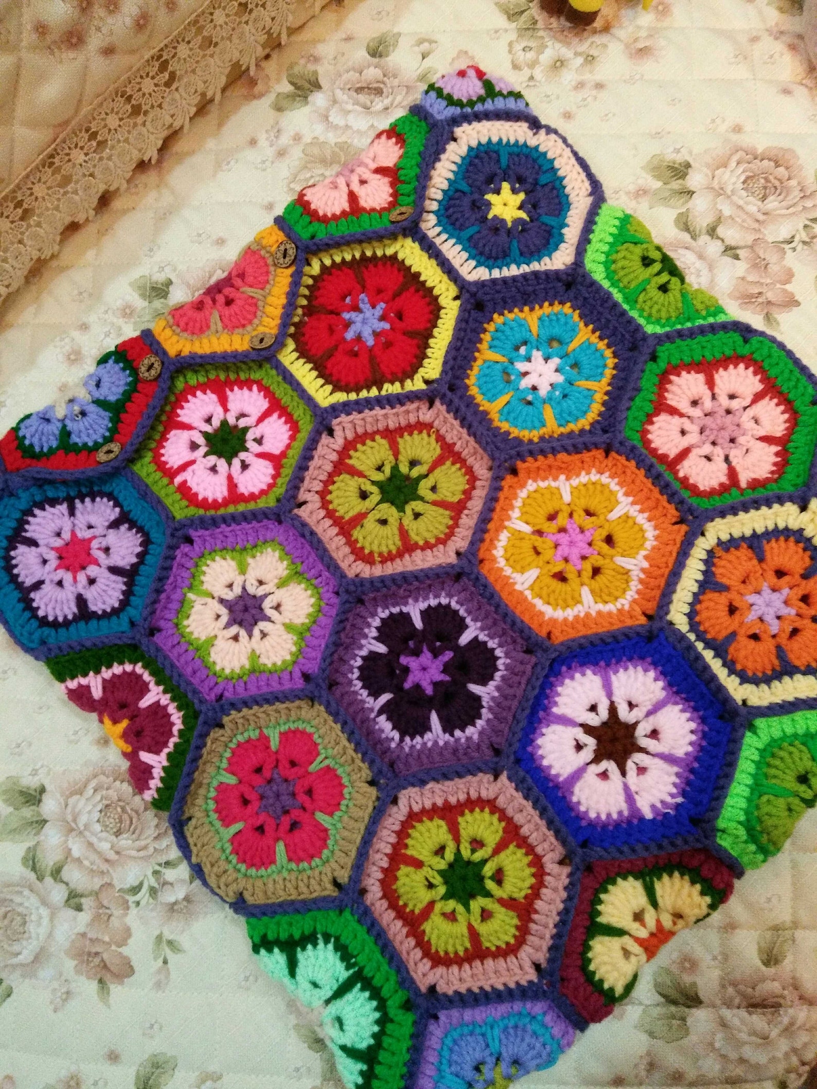 Handmade Crochet /granny Square Cushion Cover / Home Hecor / Etsy