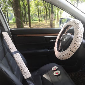 Carwales Men Steering Wheel Cover Leather For Car Brown Hand-Made Wheel Wrap Hand -Made Universal 14.5-15 Inch Brown, BZ103
