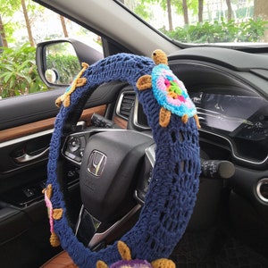 Car Steering Wheel Cover,Crochet 3D sea turtle Steering Wheel Cover For Women,sea turtle Seat Belt Cover,Cute Steering Wheel Cover,New Style