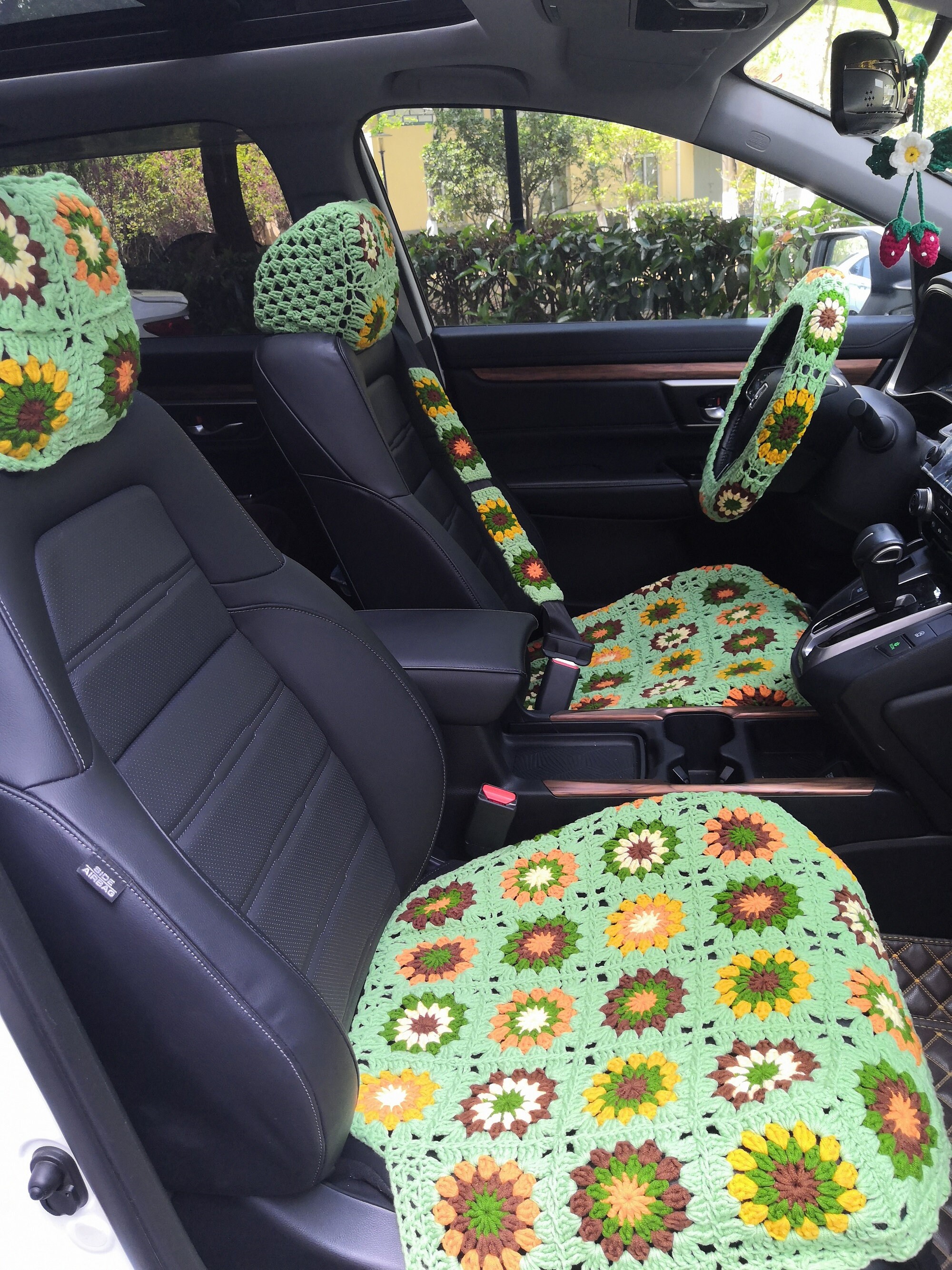 Aazon.co: POLERO Aerican Flag Sunflower Car Seat Covers Set With