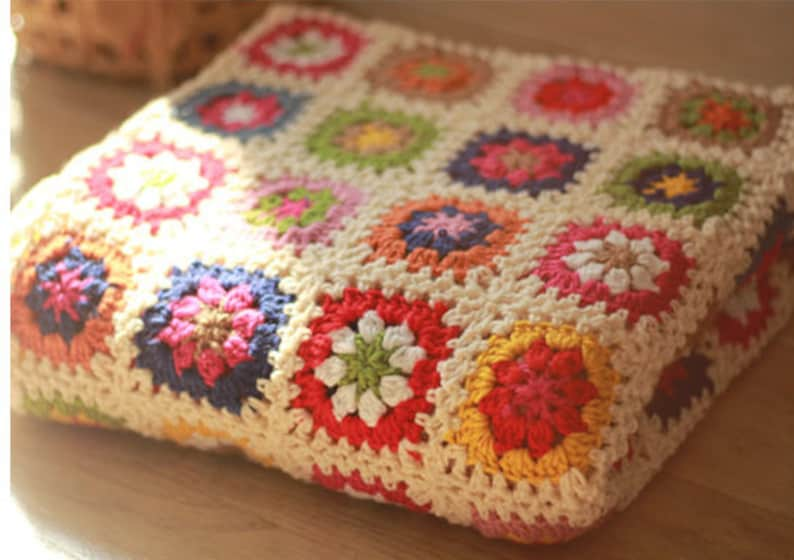 Crochet blanket, colorful blanket, handmade bedspread, crochet afghan throw, Crochet blanket, Handmade blanket,Granny Square blanket image 5