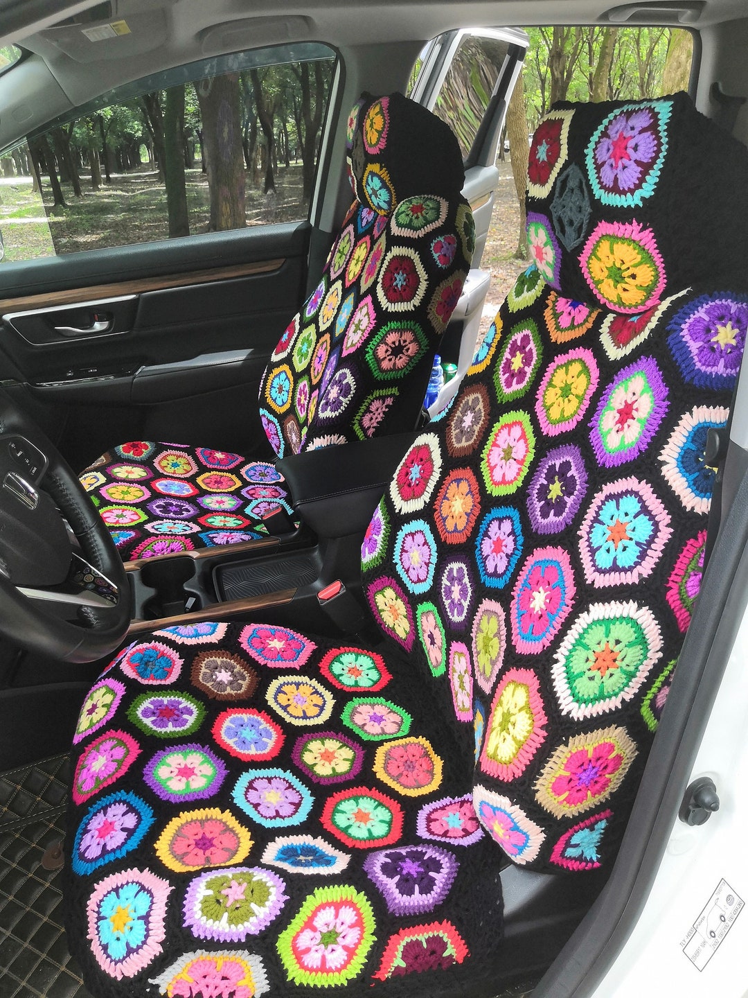 Crochet Seat Covers,handmade Car Crochet Galsang Flower Seat Cover,car