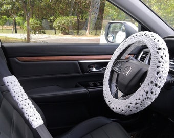 Coprivolante All'Uncinetto Fatto A Mano A Forma Di Fragola - Quadrato, Morbido, 35,5-38,1 Cm, Accessorio Auto Per Donna E Ragazza, CSWCS
