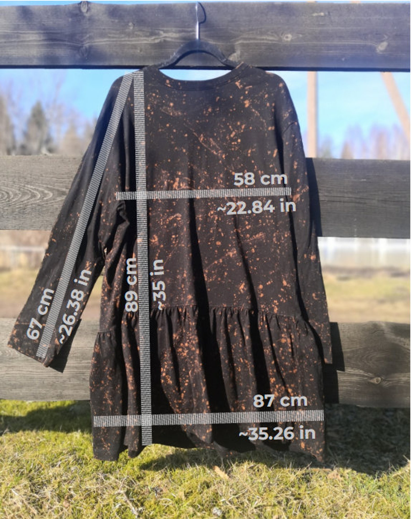 Größe große lose Kleid Oversize Baumwolle Jersey Galaxie | Etsy