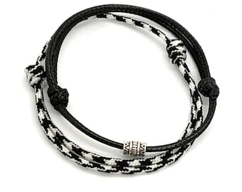 Boho surfer bracelet set for men and women, personalised braided cord bead waterproof friendship rope bracelets, birthday gift for him her,