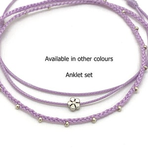 Purple Anklet Etsy UK
