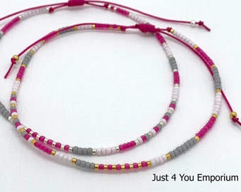 Seed bead anklet, mixed colour ankle bracelets for woman, dainty foot jewellery, gifts for her,