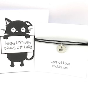 Benutzerdefinierte Haustier Charme Armband personalisierte Katze Liebhaber Name Kordel Geburtstag Armband Geschenk für sie