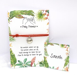 Personalisierte Freundschaft geflochtenes Pinky Schnur Schnurr Armband, personalisierte Geburtstagsgeschenk für Freund Kollege oder Familie