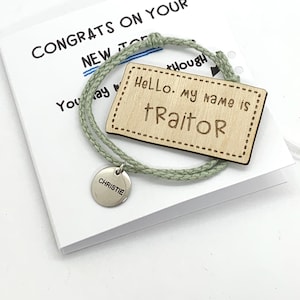 Glückwünsche auf Ihrem neuen Job Geschenk zierliche benutzerdefinierte Charme Abschied Armband für Kollegin Abschied Freundschaft Geschenk für sie