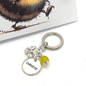 Vielen Dank, dass Sie Schlüsselring mit Charme personalisierte gravierte Charme Wertschätzung Geschenk für sie