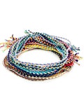 Colourful cotton surfer anklet or bracelet braided boho beach ankle bracelets adjustable waterproof  friendship jewelry gift